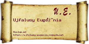 Ujfalusy Eugénia névjegykártya